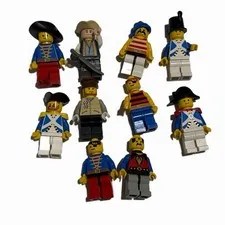 Lego Pirate Minifigure Imperial Guard Lot of Ten (10) Lego Pirate Minifigure Vtg