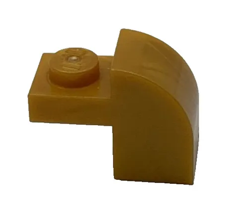 Lego 6091 Pearl Gold Slope Curved 2 x 1 x 1 1/3 With Recessed Stud 4611707