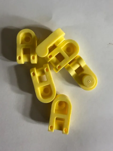 LEGO-NEW-#26047-BRIGHT LIGHT YELLOW-PLATE /MOD/ 1 X 1 W/ RNDED HANDLE-5 PIECES