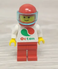 Lego oct011 Octan Racer White Torso Logo Red Legs Red Helmet Minifigure