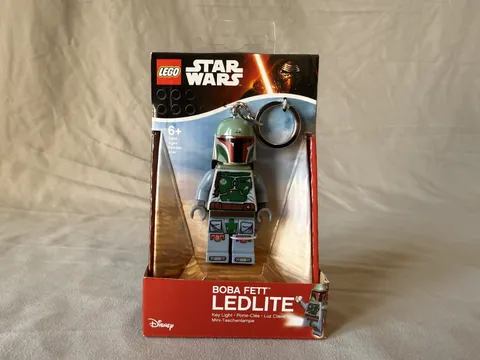 LEGO Star Wars 3" Tall Boba Fett LED lite Key Chain, Rare, Retired, Light Works