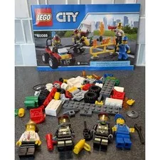 LEGO City Fire Starter Set 60088 Firefighters 4 Minifigures Building Toy Manual