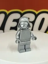 LEGO Star Wars Flat Silver Darth Vader Minifigure Monochrome - 100% Authentic