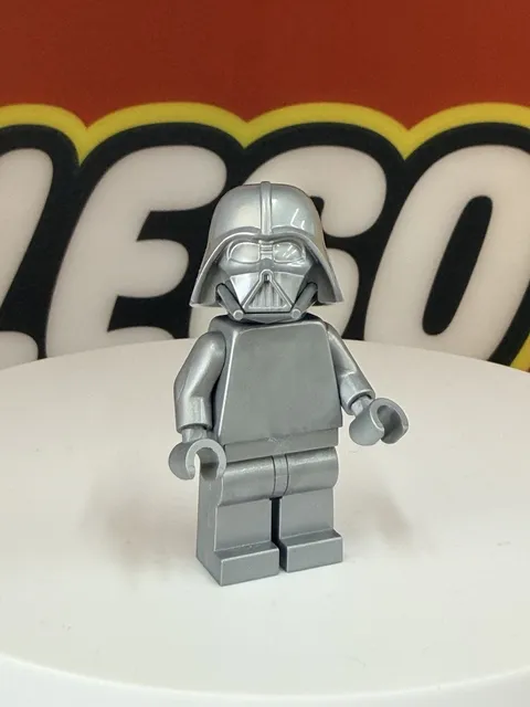 LEGO Star Wars Flat Silver Darth Vader Minifigure Monochrome - 100% Authentic