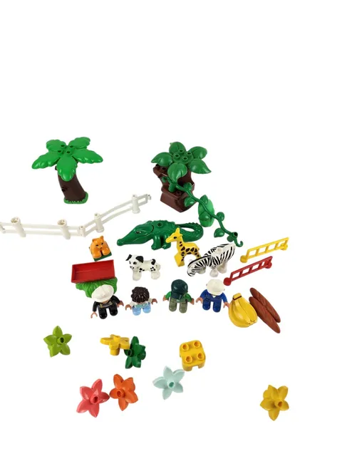 LEGO Duplo & Mega Bloks Animal People Figures Trees Flowers Lot – Zoo, Safari