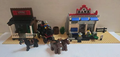 LEGO Western: Gold City Junction (6765) - NOT Complete, Missing 3 Figs, Cannon
