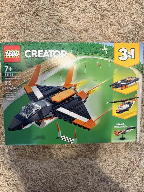 LEGO Creator 3 in 1 Supersonic-Jet 31126 Complete Set 215pc Stand 7+