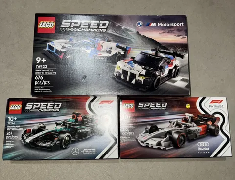 LEGO Speed Champions BMW M4 GT3 & BMW M Hybrid V8 Cars 77244 & 77259 Formula 1