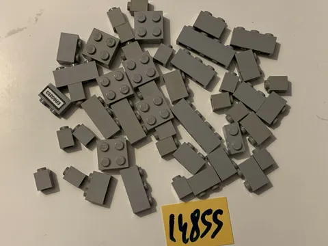 Lego Parts Lot Light Grey Bricks