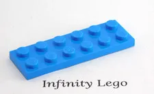 12 LEGO Dark Azure Plate 2 x 6 (3795) - (12 Pieces)