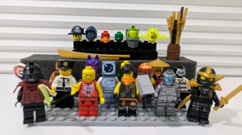 LEGO Minifigure Assortment Lot of 13 Vintage NBA Ninjago Police Pirates