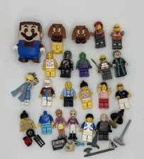 Lego Minifigures Lot Of 20 Figures With Accessories Mario Star Wars & More READ