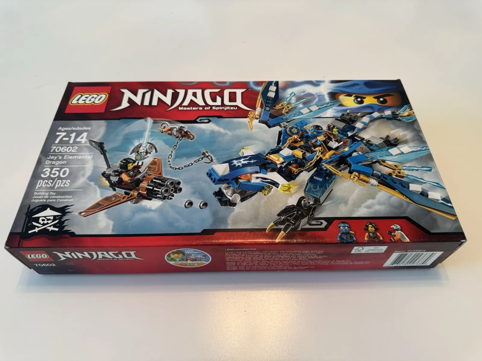 LEGO Ninjago Skybound (70602): Jay's Elemental Dragon - New Factory Sealed Box