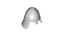 Lego Minifigure, Headgear Helmet Castle Nasal 3844 Light Bluish Gray NEW