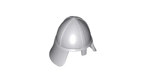 Lego Minifigure, Headgear Helmet Castle Nasal 3844 Light Bluish Gray NEW
