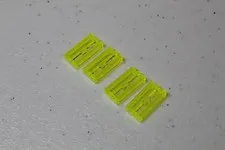 LEGO Parts - Trans-Yellow Tile 1 x 2 Grille - No 2412b - QTY 4