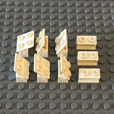 LEGO Lot White Hinge Plates 3937 3938 6134 (18 pcs)