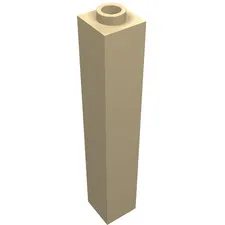 10x LEGO® Part 2453a - Brick 1 x 1 x 5 - Blocked Open Stud or Hollow Stud