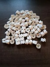 Lego 70x WHITE Round Brick 2x2 w/ Grille + Axle Hole / Column Bulk Parts Lot