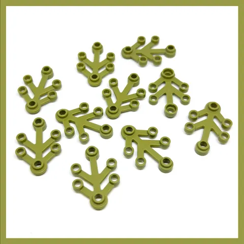 New Lego Olive Green 4 X 3 Plant Leaves Lot of 10