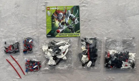 Lego Hero Factory Witch Doctor 2283 SEALED BAGS, Complete, Damaged Box