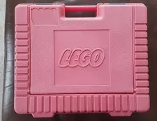 LEGO Vintage 1985 Red Interlego Hard Plastic Portable Carrying Storage Case Box