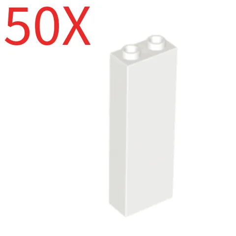 Lego 2454 White x50 Column Tower Brick 1 x 2 x 5 Wall Support 10212 10196 etc