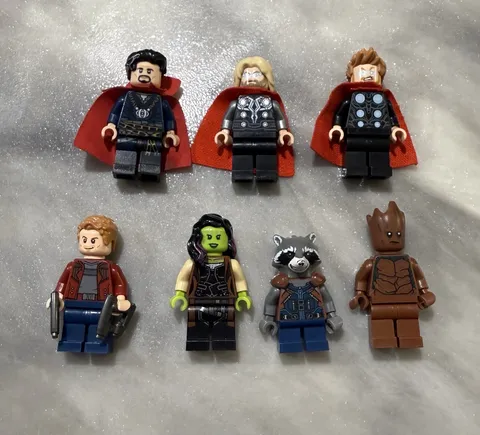 LEGO Marvel Mini Figures Lot Guardians of The Galaxy Dr Strange And Thor