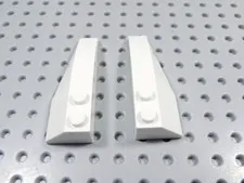 LEGO Lot of 2 White 6x2 Wedge Slopes LEFT AND RIGHT BP