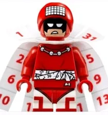 Calendar man Lego Minifigure Custom Cape with black stand
