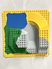 Vintage Lego Duplo Safari Base Plate Raised Land and Slide 24x24