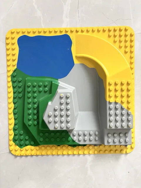 Vintage Lego Duplo Safari Base Plate Raised Land and Slide 24x24
