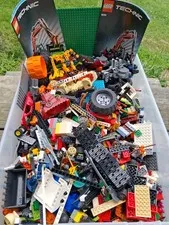 Huge 14 lb LEGO Technic Mixed Bulk Lot Bricks Wheels Tires Technic Parts