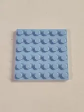 LEGO Parts ● Bright Light Blue Plate 6 x 6 Square ● # 3958 ● QTY 1