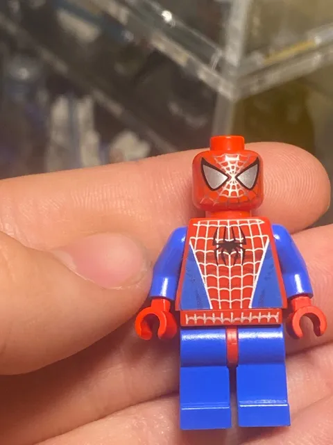 Lego Minifigure Spider-Man Silver Webbing | spd001 From Set 4851, CRACKED!!!!