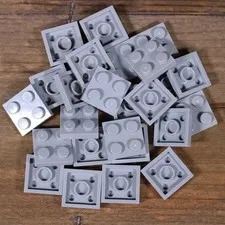 LEGO Light Bluish Gray Plate 2 x 2 Part No. 3022 Qty 25