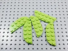 LEGO Lot of 5 Lime Green 2x6 Half Round Plates BM
