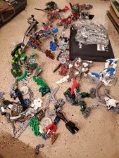 Huge Mixed Lot Of LEGO Bionicle Action Figures And Parts Toys R Us Mask Storage