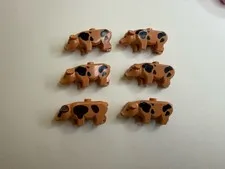 Lego Animal Spotted Pigs Lot Of 6 Rare Retired