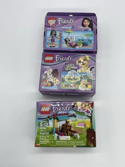 Lego Friends Lot 3 41089 3931 41088 Little Foal Emma Puppy Training NEW Sealed