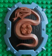 LEGO Copper Snake Shield XL Castle 2005 Printed Wood Grain Texture Armor Large