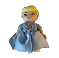 Lego Duplo Figure DISNEY Princess Girl CINDERELLA Crown Blue Skirt