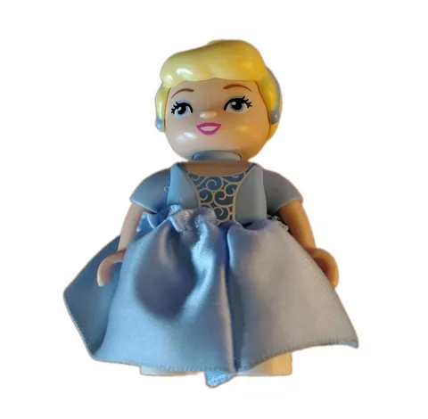 Lego Duplo Figure DISNEY Princess Girl CINDERELLA Crown Blue Skirt