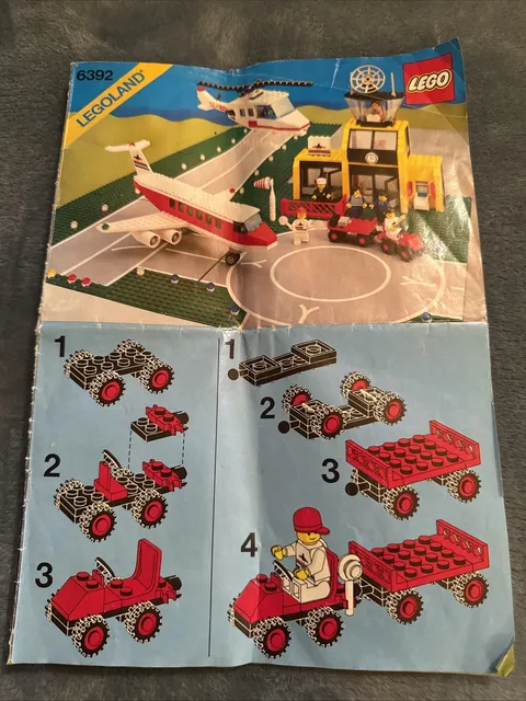Vintage 1985 LEGO Legoland #6392 Airport Instruction Manual Book Only, No Bricks