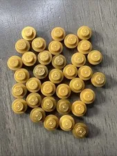 LEGO 4037 1x1 Mixed Gold Round Plates Mosaic Parts Bulk 35pcs