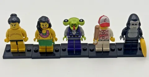 LEGO Minifigures Series 3 Lot of 5 Gorilla Alien Hula Sumo INCOMPLETE
