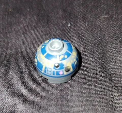 R2-D2 (Dagobah) Minifigure Head ERROR MISPRINT LEGO Star Wars