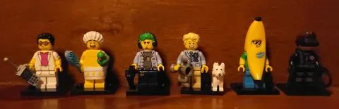 LEGO CMF Lot - Yuppie, Banana Guy, Secret Agent, Bath Man, Dogshow Winner, Gamer