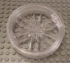 LEGO Translucent Clear 75mm D. x 17mm Motorcycle Wheel