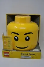 Original LEGO Sort & Store Big Head Yellow Storage Bin RETIRED New in Box RARE